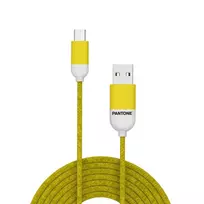 Pantone PT-MC001-5 data transfer and charging cable | USB-A to Micro USB | 12W | 1.5m | yellow