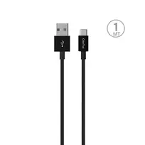 Puro Elektrik Puro White data transfer and charging cable | USB-A to USB-C | 10W | 1m | black