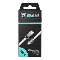 Obal:Me Sleek data transfer and charging cable | USB-A to USB-C | white