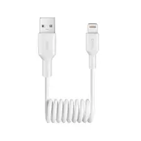 PURO Spiral Cable 12W USB-A to Lightning charging cable | 1m | white