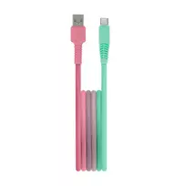 Setty KGA-C-1.5/320 data transfer and charging cable | USB-A to USB-C | 15W | 1.5m | blue, pink