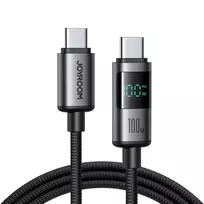 Joyroom S-A16 Pro Prism Series data transfer and charging cable | USB-C to USB-C | 100W | with LED display | 1.2m | black