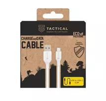 Tactical Stitch Thread data transfer and charging cable | USB-A to USB-C | 0.3m | white