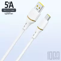 Dudao L25T data transfer and charging cable | USB-A to USB-C | 100W | 1m | white