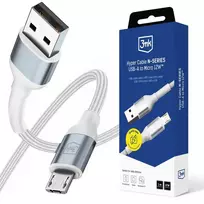 3MK Hyper N-SERIES data transfer and charging cable | USB-A to Micro USB | 12W | 1m | white