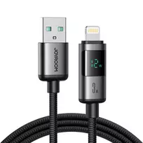 Joyroom S-A16 Pro Prism Series data transfer and charging cable | USB-A to Lightning | 15W | with LED display | 1.2m | black
