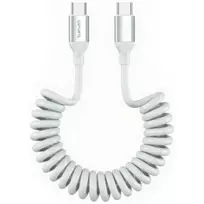 4smarts Spiral data transfer and charging cable | USB-C to USB-C | 240W | white