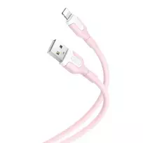 XO NB212 data transfer and charging cable | USB-A to Lightning | 10.5W | 1m | pink