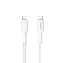 maXlife MXUC-13 data transfer and charging cable | USB-C to USB-C | PD | 60W | 1m | white