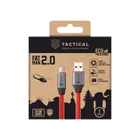 Tactical Fat Man 2.0 data transfer and charging cable | USB-A to USB-C | 60W | 1m | red