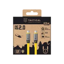 Tactical Fat Man 2.0 data transfer and charging cable | USB-C to USB-C | 60W | 1m | yellow