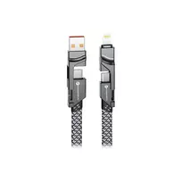 Forcell F-Energy C241 4-in-1 data transfer and charging cable | USB-C to USB-A, USB-C, Lightning | QC, PD | 60W | 1m | silver