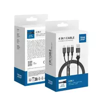 Blue Star Cafule C172 4-in-1 data transfer and charging cable | USB-A, USB-C to Micro USB, USB-C, Lightning | 12W | 1.2m | black