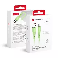 Forcell C341 data transfer and charging cable | USB-A to Micro USB | QC 3.0 | 18W | 1m | green