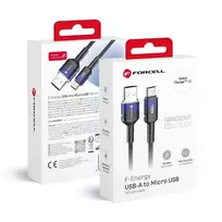 Forcell F-Energy C351 data transfer and charging cable | USB-A to Micro USB | QC 3.0 | 18W | 1m | black