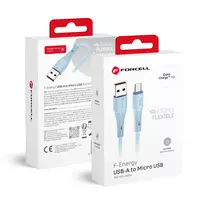 Forcell F-Energy C341 data transfer and charging cable | USB-A to Micro USB | QC 3.0 | 18W | 1m | blue