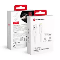Forcell F-Energy C703 data transfer and charging cable | MFi | USB-A to Lightning | 12W | 1m | white