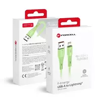 Forcell F-Energy C343 data transfer and charging cable | USB-A to Lightning | 12W | 1m | green