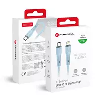 Forcell F-Energy C346 data transfer and charging cable | USB-C to Lightning | PD | 27W | 1m | blue
