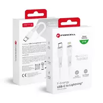 Forcell F-Energy C346 data transfer and charging cable | USB-C to Lightning | PD | 27W | 1m | white