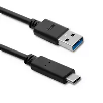 Qoltec data transfer and charging cable | USB-C to USB-A | 1.8m | black