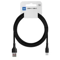 Blue Star USB A to USB C Cable, 3A 60W ECO, 1 m, PJ68-25-3, black