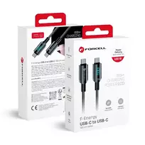 Forcell C277 data transfer and charging cable | USB-C to USB-C | QC 4.0, PD | 100W | with LED display | 1.2m | black