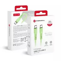 Forcell F-Energy C344 data transfer and charging cable | USB-C to USB-C | QC 4.0, PD | 60W | 1m | green
