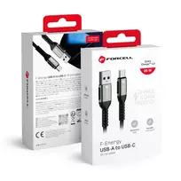 Forcell F-Energy C256 data transfer and charging cable | USB-A to USB-C | QC 4.0 | 66W | 0.25m | black