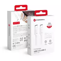 Forcell C339 data transfer and charging cable | USB-C to USB-C | QC 4.0, PD | 100W | 2m | white