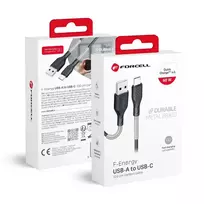 Forcell F-Energy CB-02A data transfer and charging cable | USB-A to USB-C | QC 4.0 | 60W | 1m | black