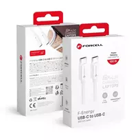 Forcell C339 data transfer and charging cable | USB-C to USB-C | QC 4.0, PD | 100W | 3m | white