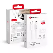 Forcell C338 data transfer and charging cable | USB-C to USB-C | QC 4.0, PD | 60W | 0.5m | white