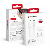 Forcell F-Energy C338 data transfer and charging cable | USB-C to USB-C | QC 4.0, PD | 60W | 1.5m | white