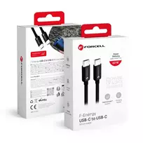 Forcell C338 data transfer and charging cable | USB-C to USB-C | QC 4.0, PD | 60W | 0.5m | black