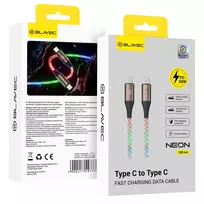 Blavec CNE-CC3L1 data transfer and charging cable | USB-C to USB-C | PD | 60W | 1m | rainbow