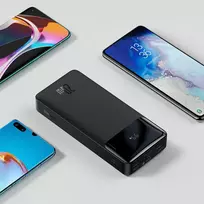 Baseus Bipow PPDML-M01 external battery (power bank) | 20000 mAh | 20W | USB-C, Micro USB, USB-A | LED display | black