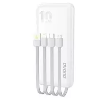 Dudao K6Pro Power Bank | 10,000 mAh | USB-A, USB-C, Lightning | white