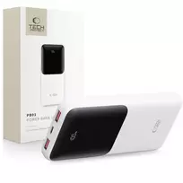 Tech-Protect PB01 external battery (power bank) | 10000 mAh | 22.5W | USB-A, USB-C | LED display | white