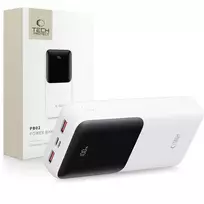 Tech-Protect PB02 external battery (power bank) | 20000 mAh | 22.5W | USB-A, USB-C, Micro USB | LED display | white