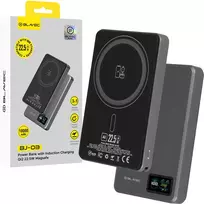 OEM Blavec BJ-03 Slim external battery (power bank) | 10000 mAh | 22.5W | USB-C, MagSafe | LED display | gray
