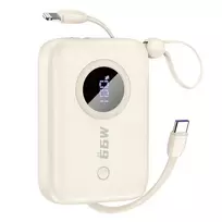 Dudao K14 Power Bank | 10,000 mAh | USB-C, Lightning | beige