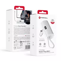 Forcell F-Energy Power Plug F5K3 PD Power Bank | 5000 mAh | 20W | PD | USB-C | white
