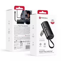 Forcell F-Energy Power Plug F5K3 PD Power Bank | 5000 mAh | 20W | PD | Lightning, USB-C | black