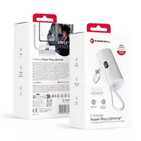 Forcell F-Energy Power Plug F5K3 PD Power Bank | 5000 mAh | 20W | PD | Lightning | white