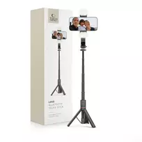 Tech-Protect L05S Bluetooth selfie stick with tripod up to 105cm with LED light - black