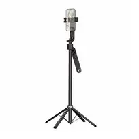 Hoco Selfie stick tripod with remote control, 360-degree rotation, and auto face tracking, K32, black