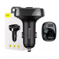 Baseus FM Transmitter T Bluetooth 2xUSB microSD (Black)