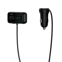 Baseus Wireless Bluetooth FM transmitter with charger S-16 (Overseas edition) - black