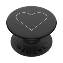 Popsockets 2 White Heart Black 800667 phone grip and stand - standard